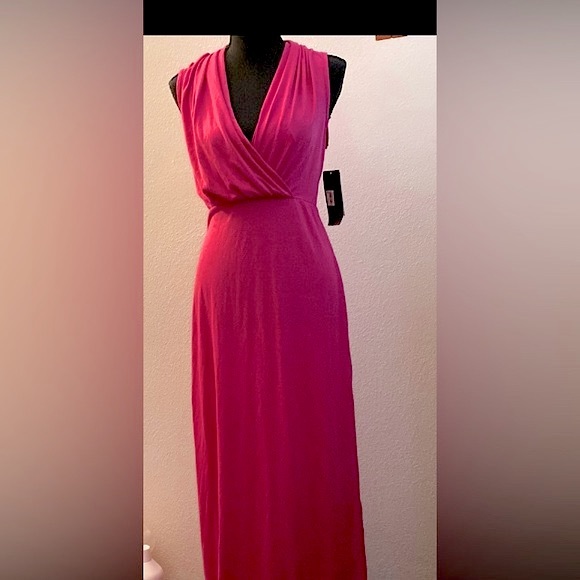 Macy’s Hot Pink Sleeveless Maxi Dress - Picture 4 of 15
